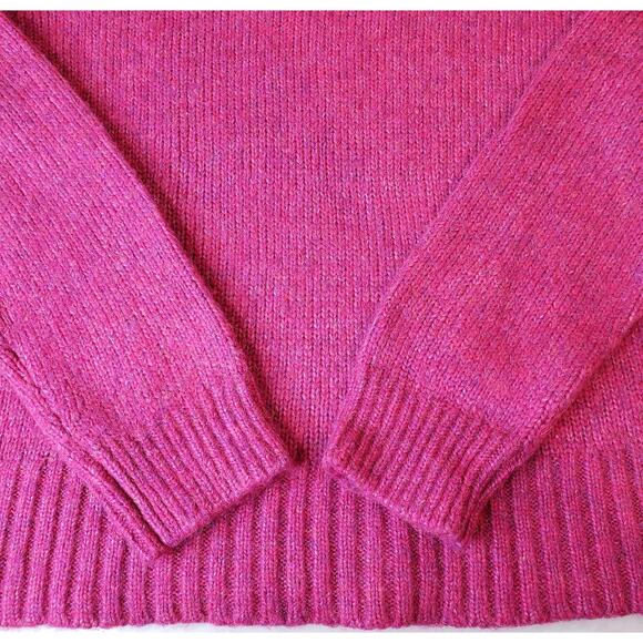 J. CREW Crewneck Sweater Merino Wool Alpaca Blend Heather Pink Women's Size XL - Picture 6 of 11